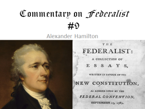 Commentary on Federalist #9